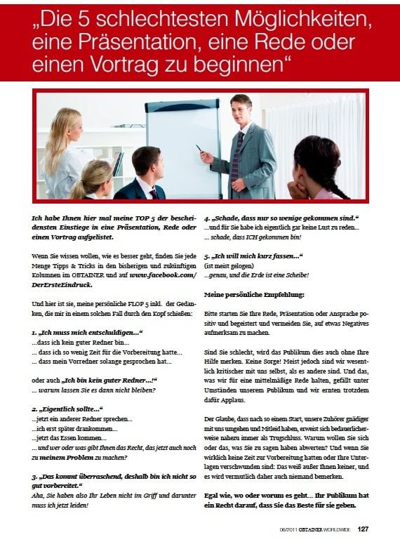 Die 5 schlechtesten Präsentationsstarts
